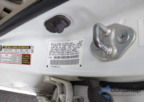 2009 Honda Civic Lx z USA, uszkodzony, nr VIN 2HGFA16529H309561